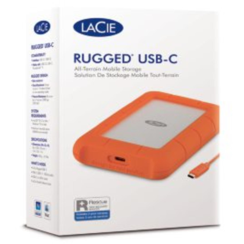 LaCie Rugged USB-C - HDD - 1 TB - esterno (portatile) - USB 3.1 Gen 1 (USB-C connettore)